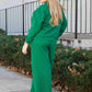 Textured Long Sleeve Top and Drawstring Pants 2 Piece Set
