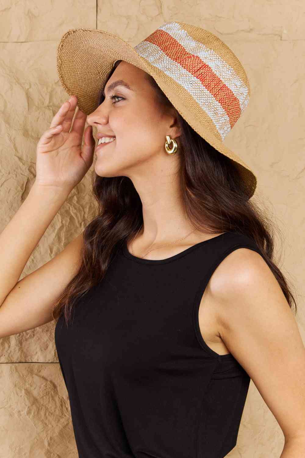 Fame Protect Me Straw Sun Hat, Ladies Fashion Hat