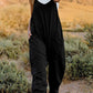 Bohemian V-Neck Sleeveless Jumpsuit with Pocket