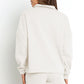 Women's Cozy Zip-Up Fleece Top and Slit Shorts Set