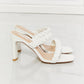 White Double Braided Block Heel Sandal