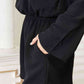 Black Open Back Romper with Pockets