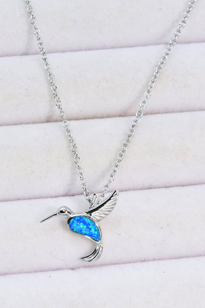 Hummingbird 925 Sterling Silver Necklace Birthday Mom Gift Idea