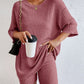 Ribbed 2 Piece Top and Shorts Set