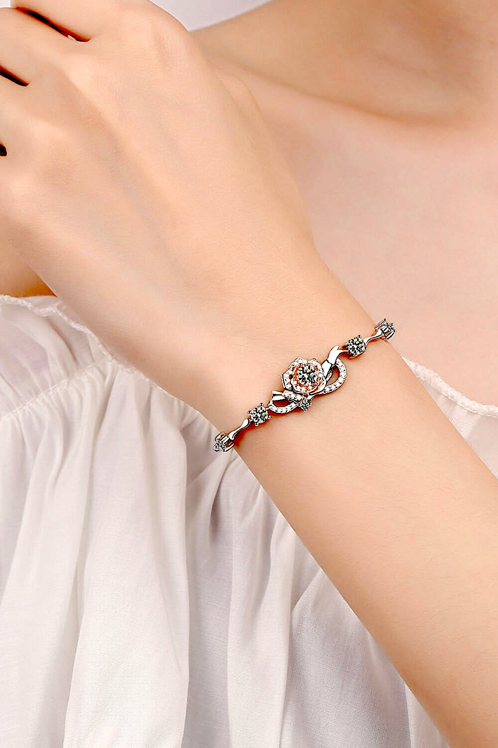 925 Sterling Silver Moissanite Bracelet