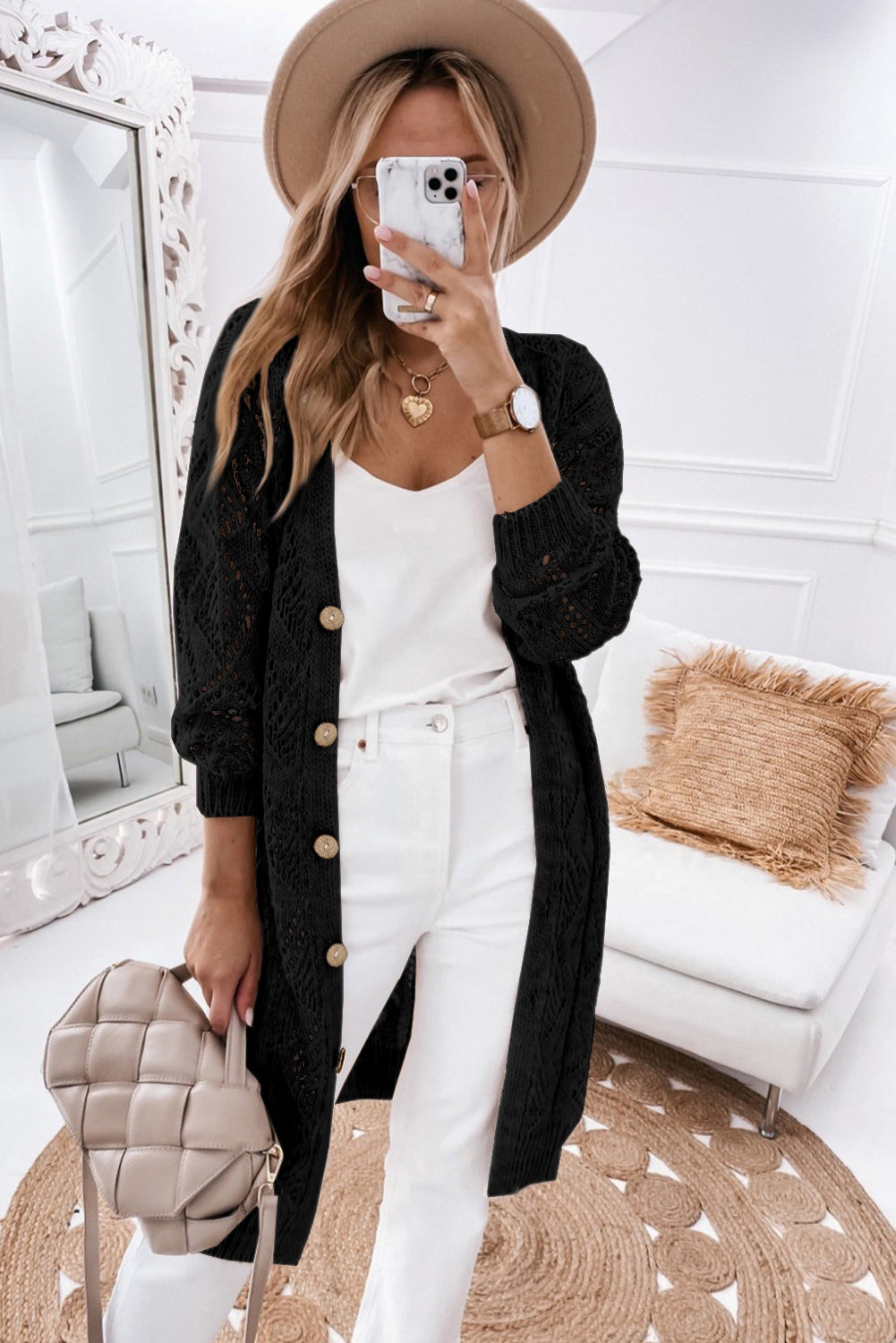 Women's Trendy V-Neck Long Sleeve Cardigan