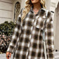 Plaid Long Sleeve Dress or Plaid Long Sleeve Shirt Shacket