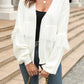 Double Fringe Trim Open Front Cardigan