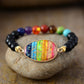 Geometrical Colored Beaded Stone Bracelet