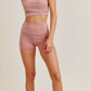 Women 2 Piece Workout set, Sports Bra & Short Set, Yoga Running Set, Gift Idea