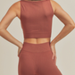 Seamless Crop Top & Biker Short Set, Yoga Running Set, Lounge Wear, Gym Set, Gift Idea