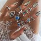 Fashion Stacking Rings Silver Color for Girls Women