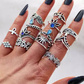 Fashion Stacking Rings Silver Color for Girls Women