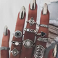 Fashion Stacking Rings Silver Color for Girls Women