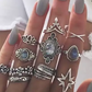 Fashion Stacking Rings Silver Color for Girls Women