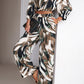 Printed Cropped Top and Pants Set