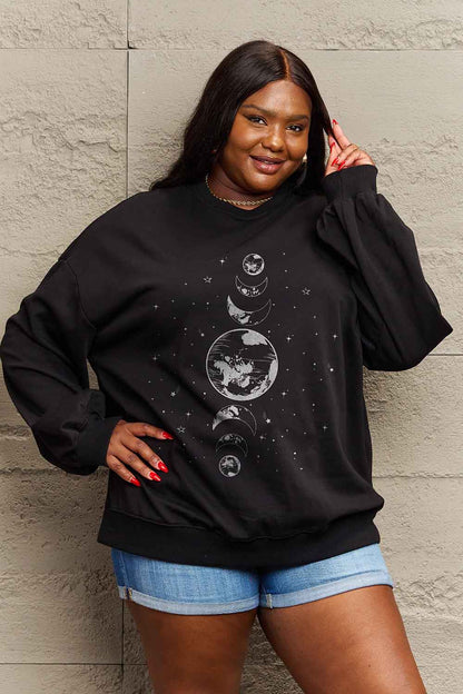 Earth & Moon Graphic Sweatshirt