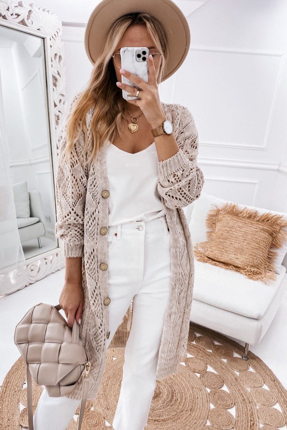 Women's Trendy V-Neck Long Sleeve Cardigan