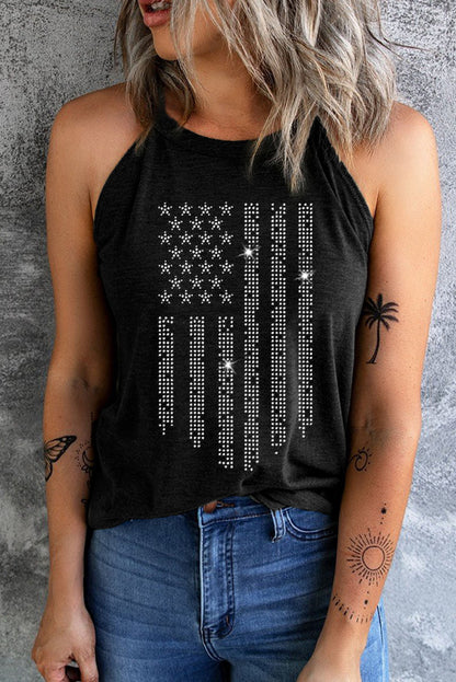 Graphic American Flag Women's Tank