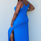 Cami Side Slit Maxi Dress in Royal Blue