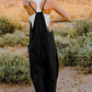 Bohemian V-Neck Sleeveless Jumpsuit with Pocket