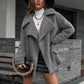 Women's Zip-Up Collared Teddy Shacket