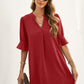 Puff Sleeve Shift Dress