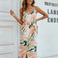 Printed Tie-Waist Spaghetti Strap Dress