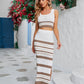 Cropped Tank and Split Skirt Set