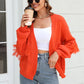 Double Fringe Trim Open Front Cardigan