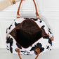 Animal Print Plush Weekend Bag Carry All Bag
