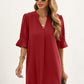 Puff Sleeve Shift Dress