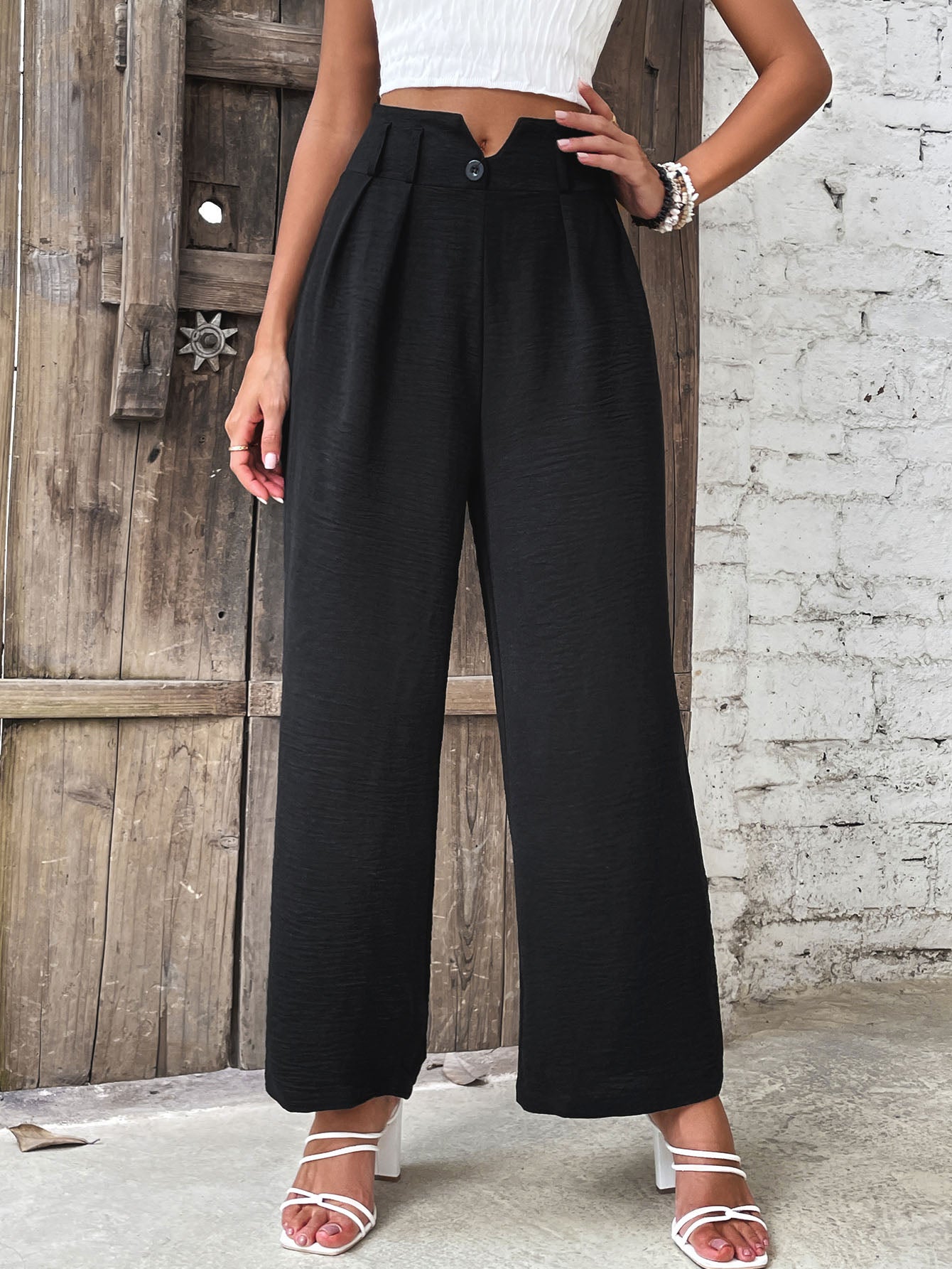 Trending High Waist Straight Leg Pants