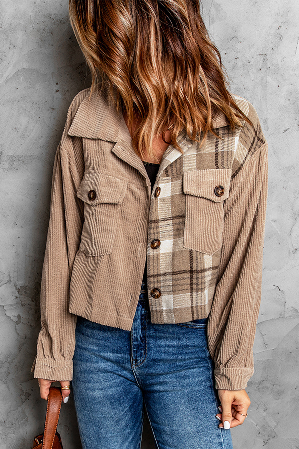 Plaid Corduroy Jacket