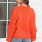 Double Fringe Trim Open Front Cardigan