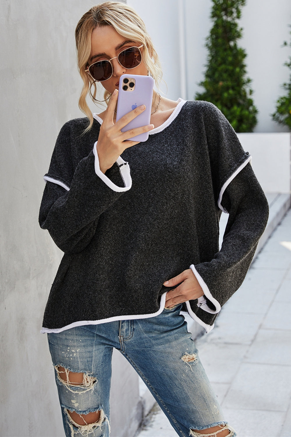 Women's Oversized Casual Pullover Sweater