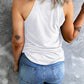 US Flag Heart Graphic Baseball Softball Tank