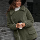 Women's Zip-Up Collared Teddy Shacket