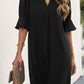 Puff Sleeve Shift Dress