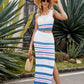 Cropped Tank and Split Skirt Set