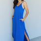 Cami Side Slit Maxi Dress in Royal Blue