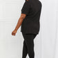 Brushed Microfiber Lounge Set in Black